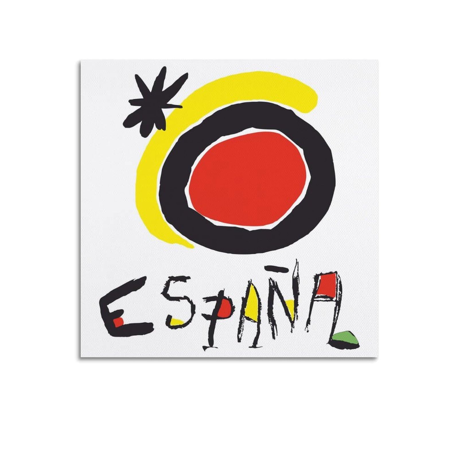 Kangzeng Unframe-Style Joan Miro Painter Works (Miró's Sun) Art Posters Art Print Wall Photo Paint Hanging Picture Family Bedroom Decor 28X28inch(70X70cm)
