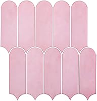 Vista 1 de Protector contra salpicaduras de color rosa, azulejos autoadhesivos de plumas para pared, apto para inquilinos, para cocina, baño, lavandería