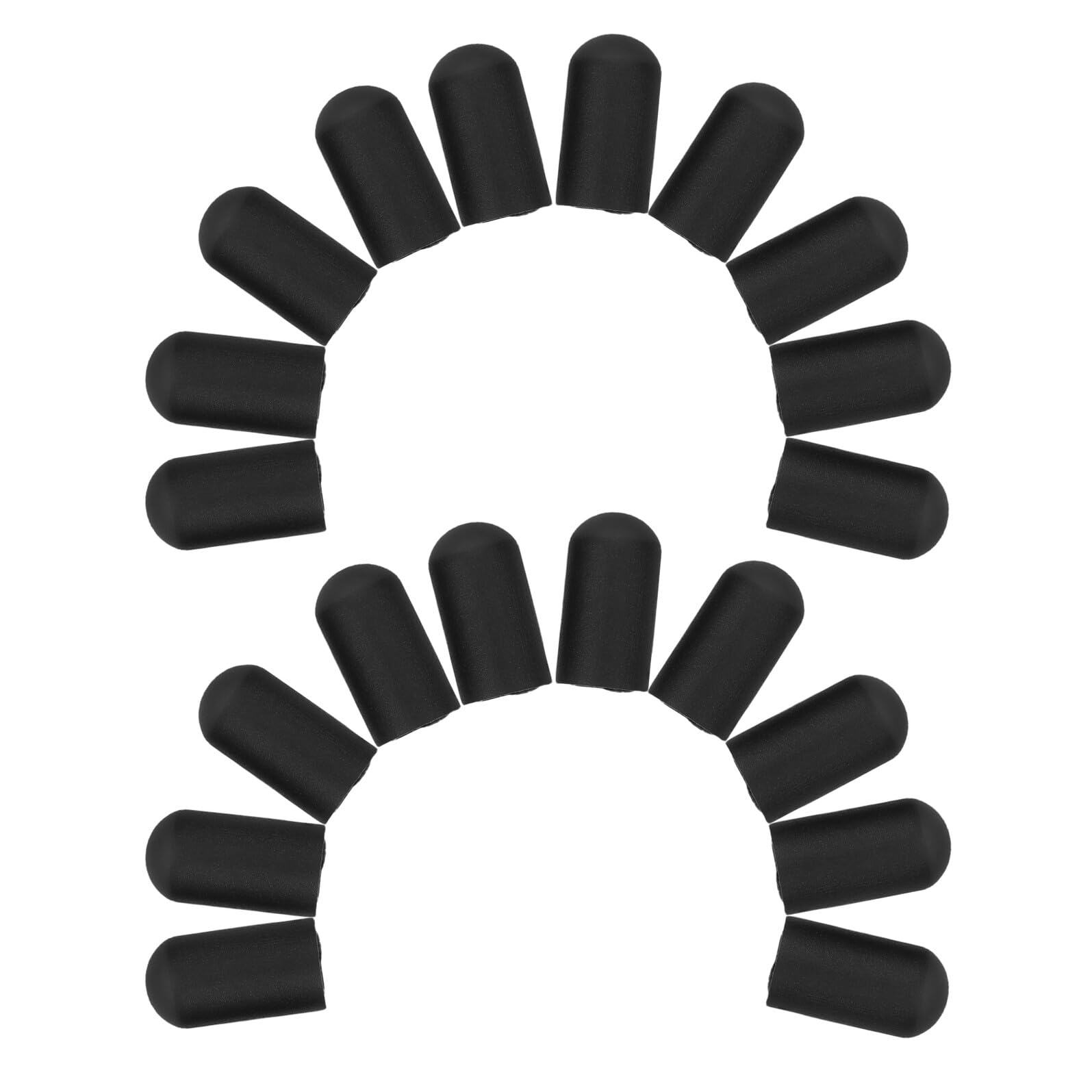Yardwe 20pezzi Punte in Silicone Nero per Sordina per Bacchette di Coperture per Esercizi Silenziosi per Batteria Smorzatori di Ricambio per Bacchette Foro
