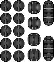 Vista 1 de Shintop Clips para cables, paquete de 16 unidades, organizador de cables adhesivos para organizar teléfonos, cargadores, escritorio, mesita