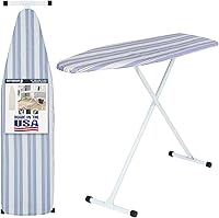 Vista 20 de Tabla de planchar de tamaño completo fabricada en EE. UU. - Beige de Seymour Home Products 4 patas de acero resistentes Parte superior perforada