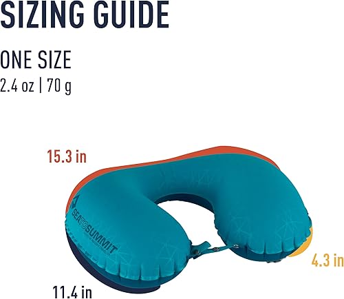 Miniatura 7 de Sea to Summit Aeros Ultralight Traveller - Almohada de cuello inflable, color gris