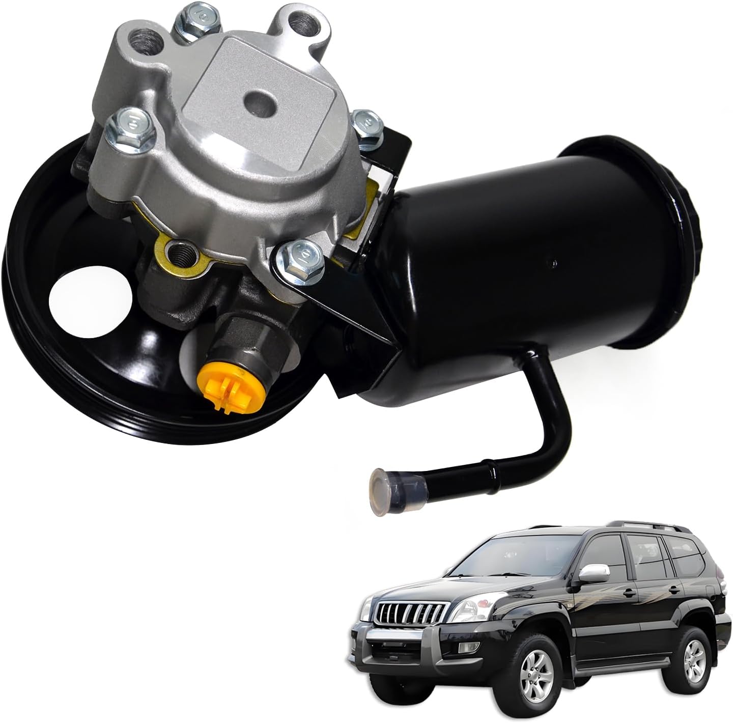 21-5229 Power Steering Pump with Pulley & Reservoir Compatible with 1995-2004 Toyota Tacoma, 1996-2002 Toyota 4Runner, 1995-1998 Toyota T100 Replace OE 4432004030 4432004052 4432004051 4432004050