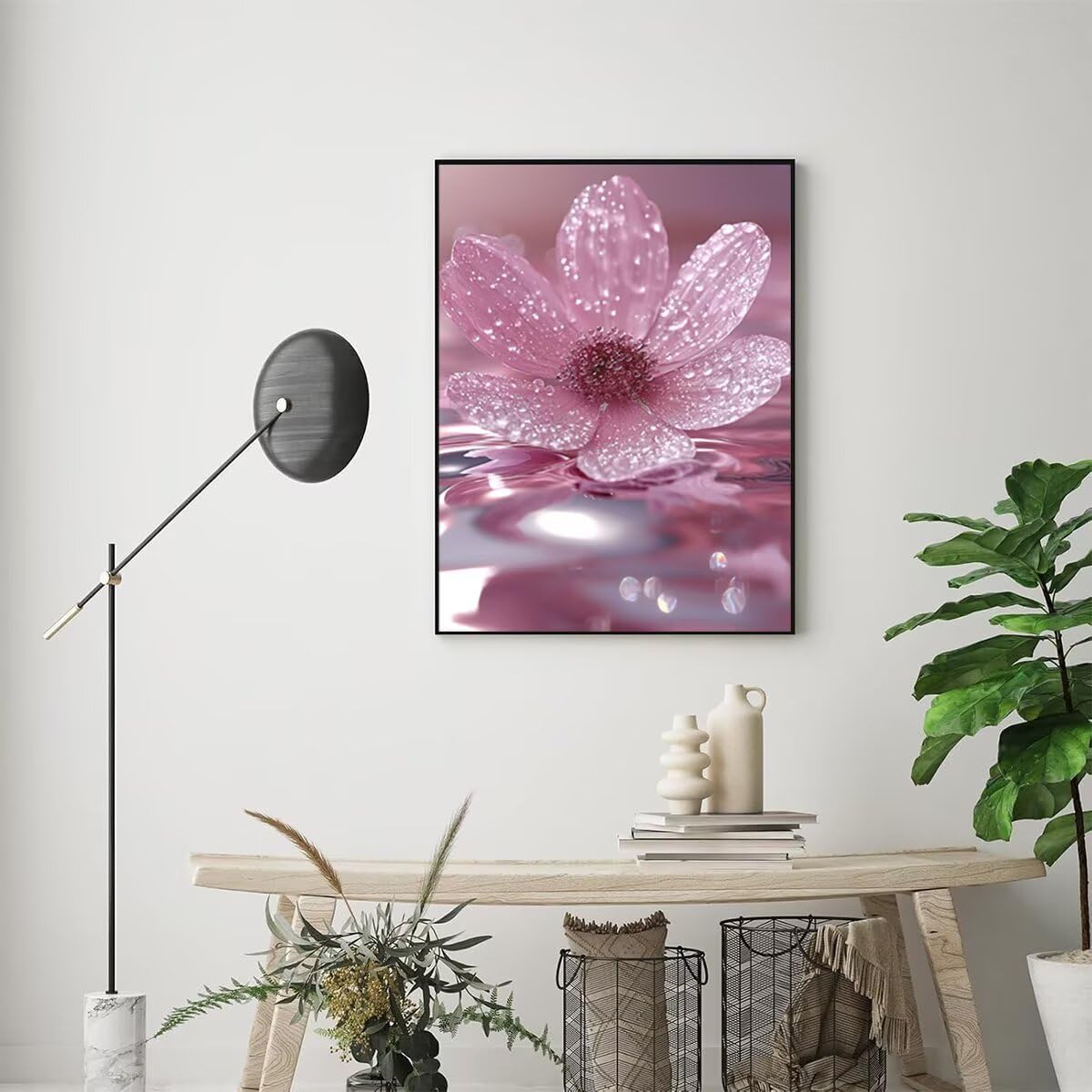 Dipingere con i Numeri Fiore, Paint by Numbers Adulti Pianta, Fai da te Creativi Adulti Quadri da Dipingere Numerati Kit per Decorazione Della Parete di Casa, Regalo 80x110 cm Senza Cornice 49-3