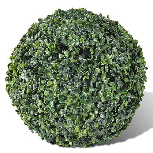 Tidyard 2PCS 10.6 in Popular Artificial Plant Topiary Ball Topiary Tree Boxwood Ball for Living Room, Balcnoy, Wedding Event, Home, Indoor Outdoor Decor