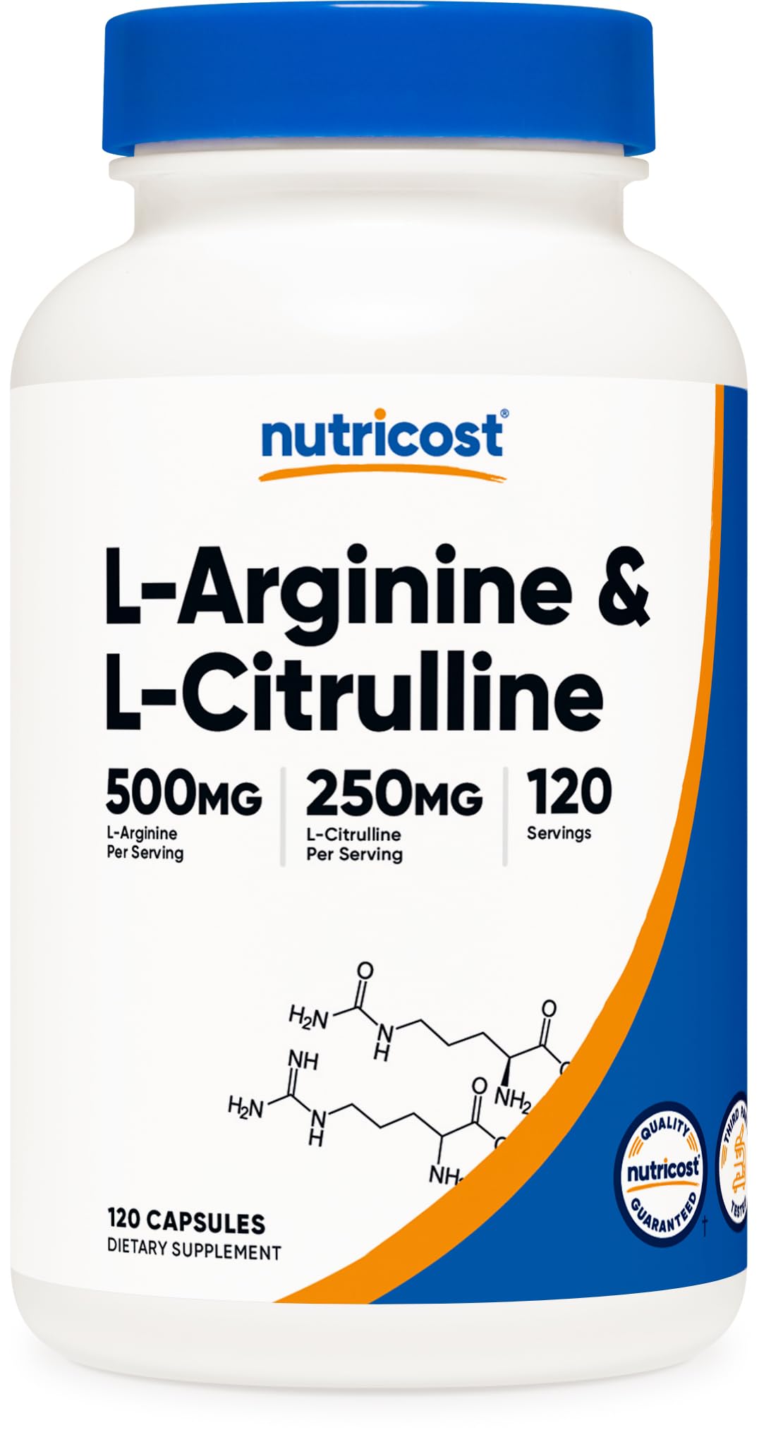 Sponsored Ad - Nutricost L-Arginine L-Citrulline Complex 750mg, 120 Capsules - Non-GMO