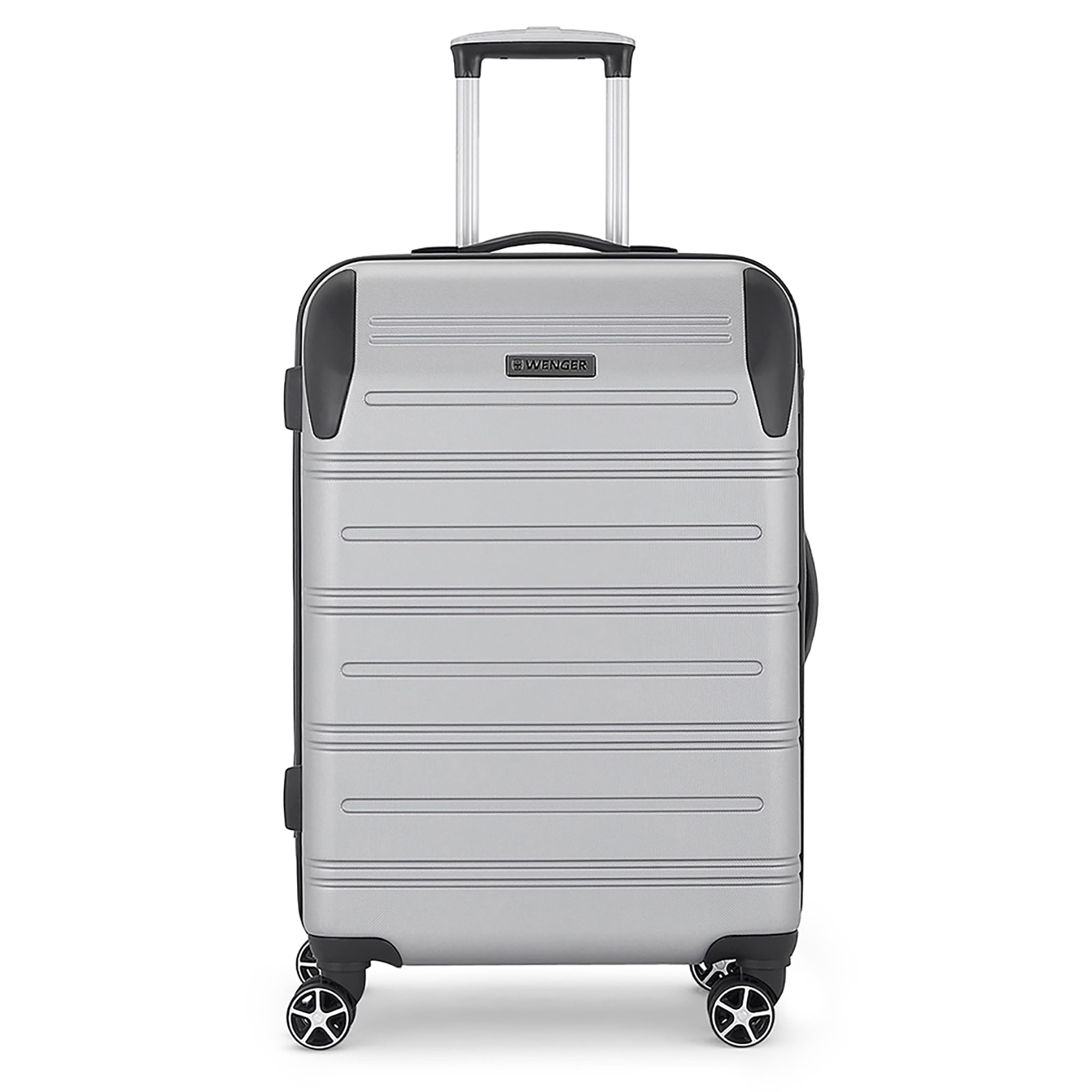 Static-Pro Medium Hardside ABS Suitcase (67L, Grey, Swiss Designed-Blend of Style and Function, 612050)