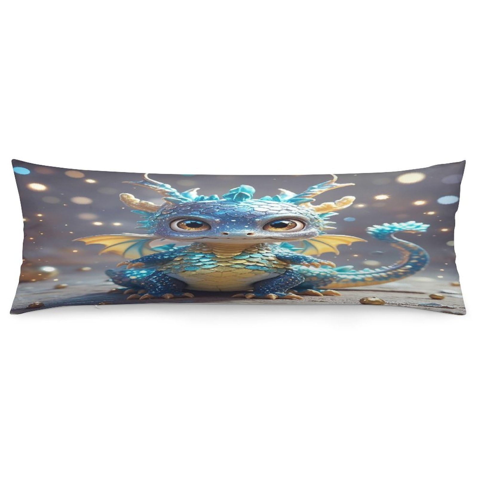 Cute Dragon Throw Pillow Cover Soft Pillow Case Decorative Lumbar Pillow Cover Cozy Throw Pillowcase Polyester Rectangular Cushion Case Decor for Couch Sofa Bed