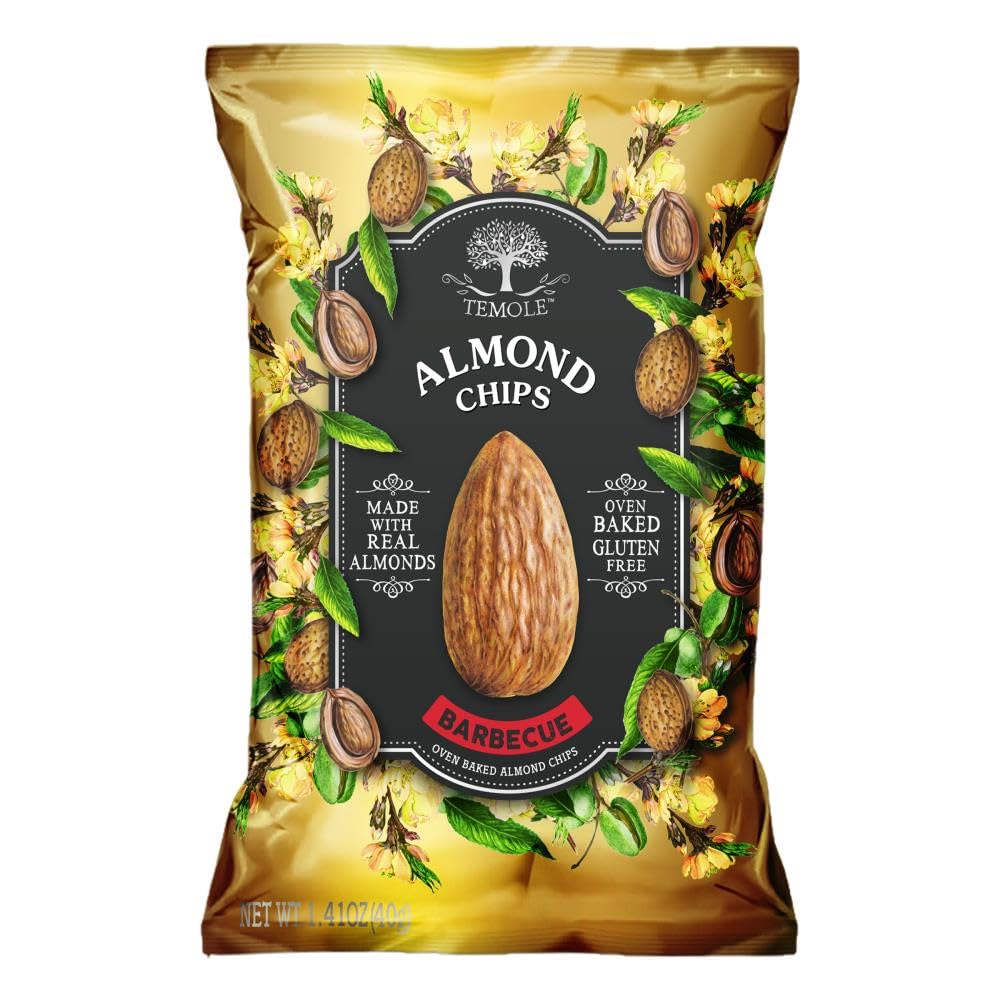 Temole Almond Chips BBQ, 6 x 40g