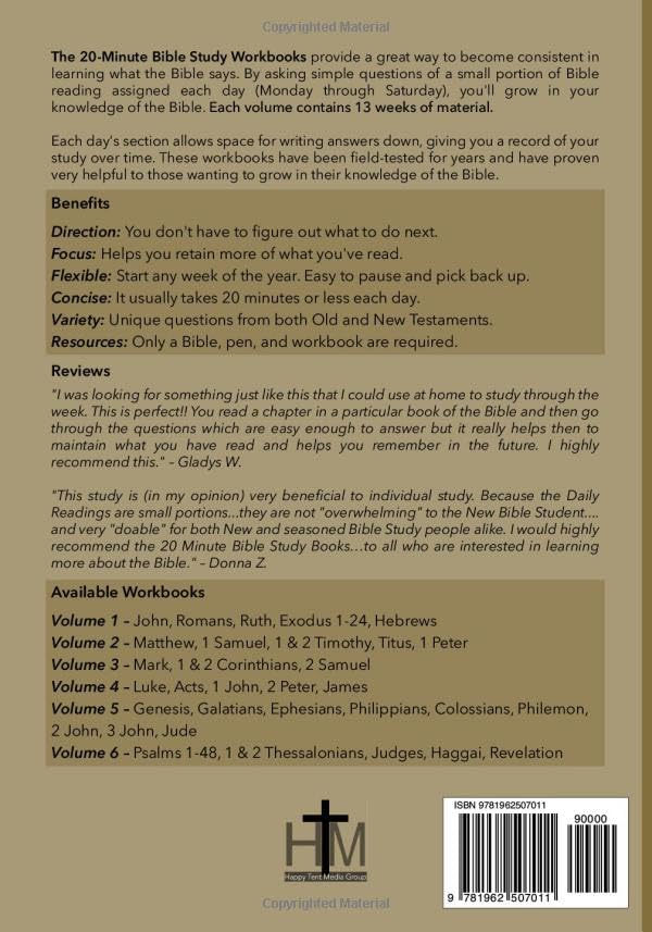 The 20-Minute Bible Study Workbook - Volume 2: Matthew, 1 Samuel, 1 & 2 Timothy, Titus, 1 Peter (The 20-Minute Bible Study Workbooks) - Image 2