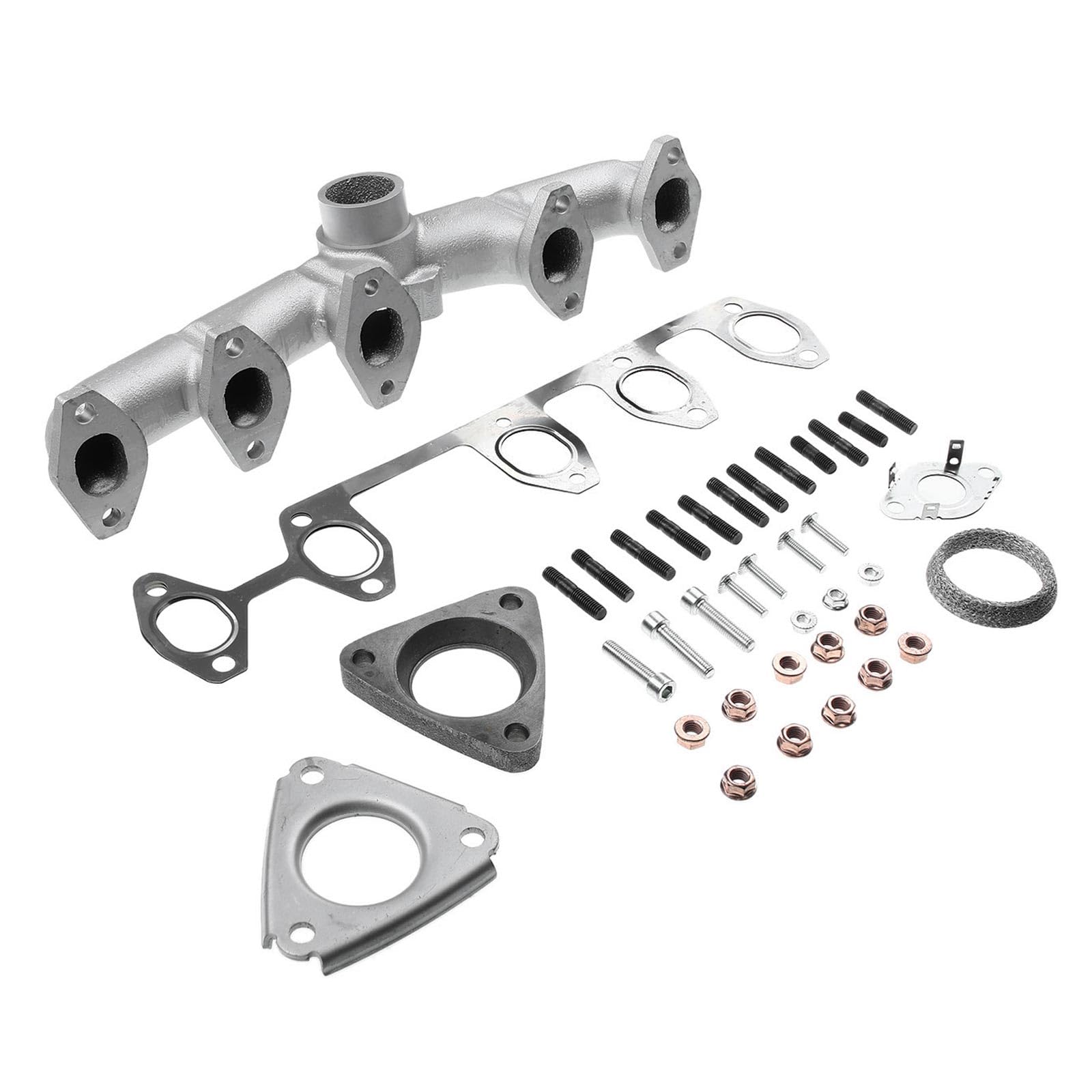 Auspuffkrümmer Guss Auspuff Krümmer für M-u-l-t-i-v-a-n V 7EF T-o-u-a-r-e-g 7L6 Transporter V 7EA 7EB 7EJ 7JD 2.5L Diesel 2003-2010 070253031F