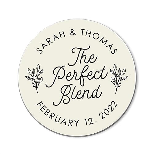 The perfect blend sticker, Wedding favor stickers, Coffee bag favors, Tea favors, Party Favor Stickers, wedding favor labels F16:33