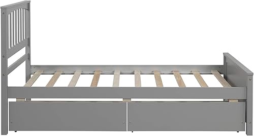 Miniatura 6 de Harper & Bright Designs Cama de plataforma individual de madera con 2 cajones de almacenamiento, marco de cama de almacenamiento individual con