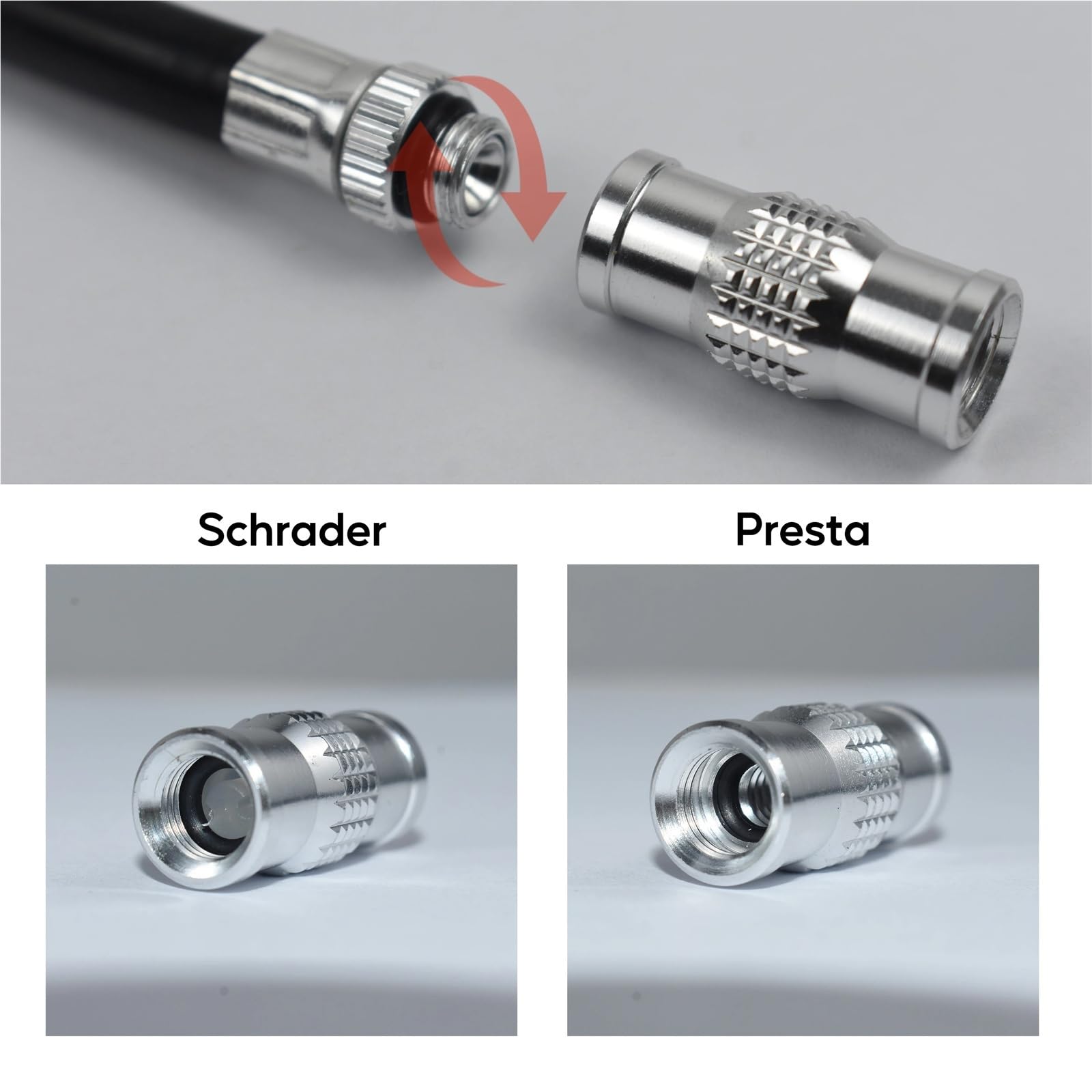 Mini-Fahrradreifenpumpe aus Aluminiumlegierung for Presta- und Schrader-Ventile, tragbar, schnelles Aufpumpen von Reifen for Mountainbikes Rennräder Für Basketball, Fußball und Volleyball