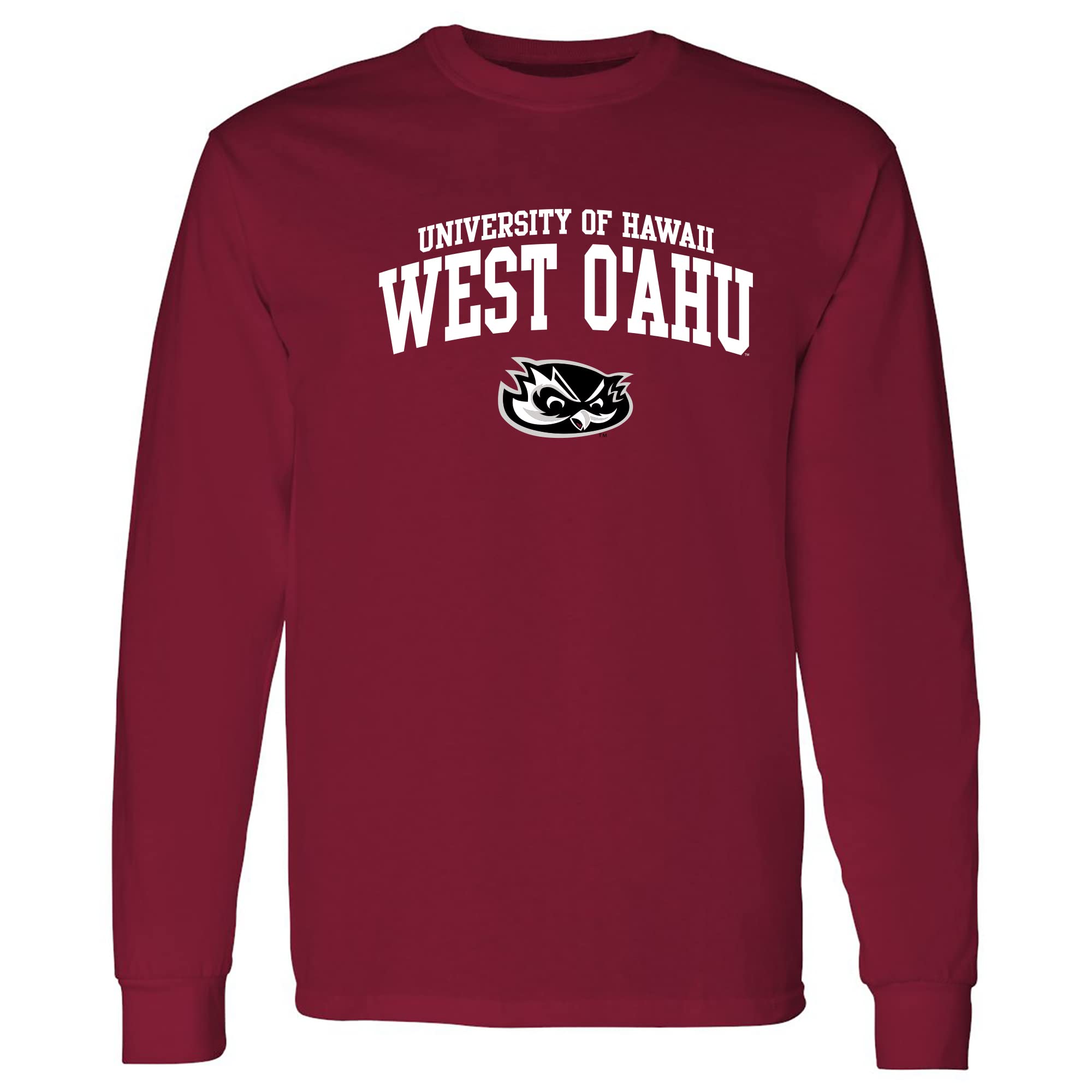 NCAA Officially Licensed College - University Team Color Arch Logo Long Sleeve, Hawaii West Oahu Pueo Cardinal, XXL — image 1