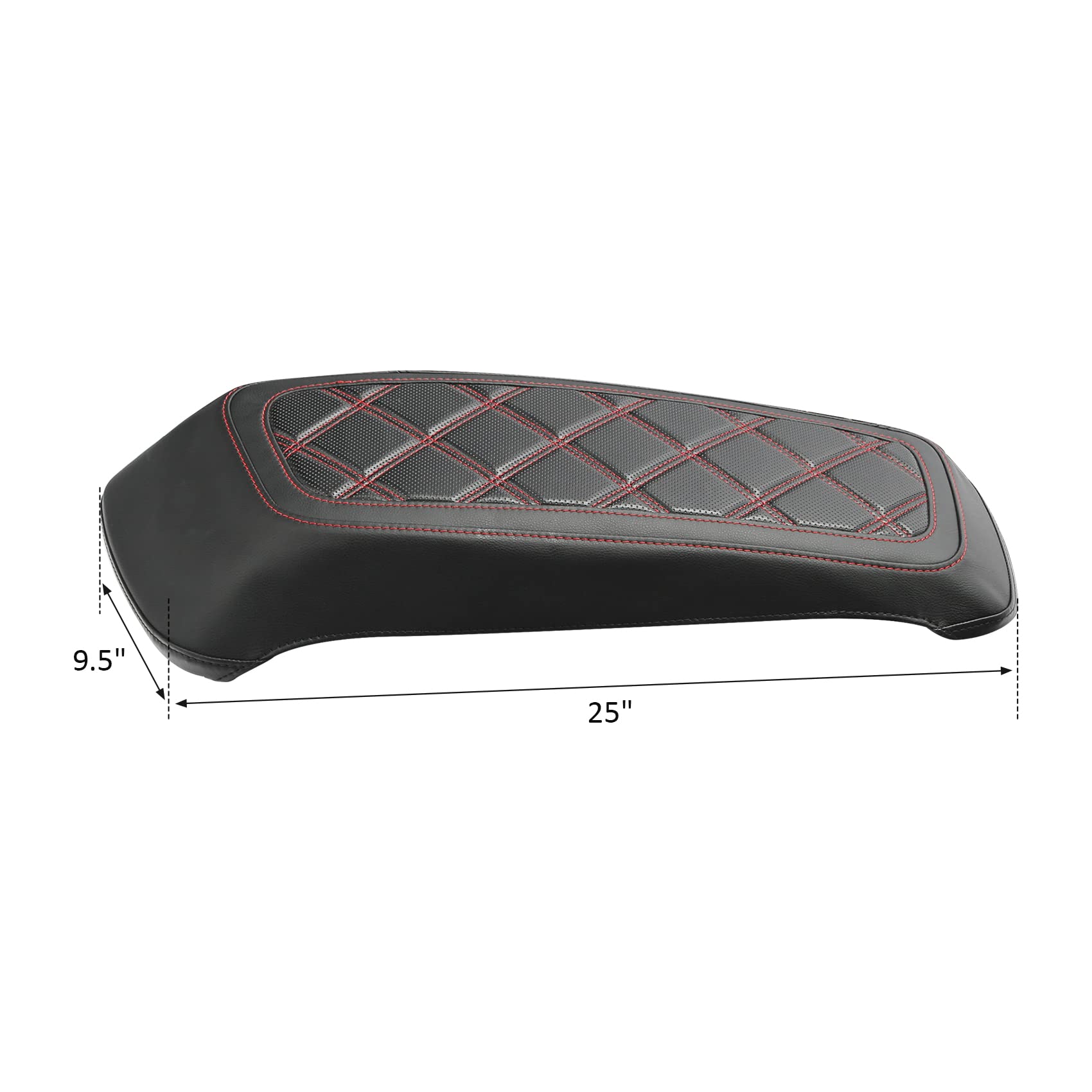 Amazon | オートバイサドルバッグ蓋カバー レッドダイヤモンドステッチ 