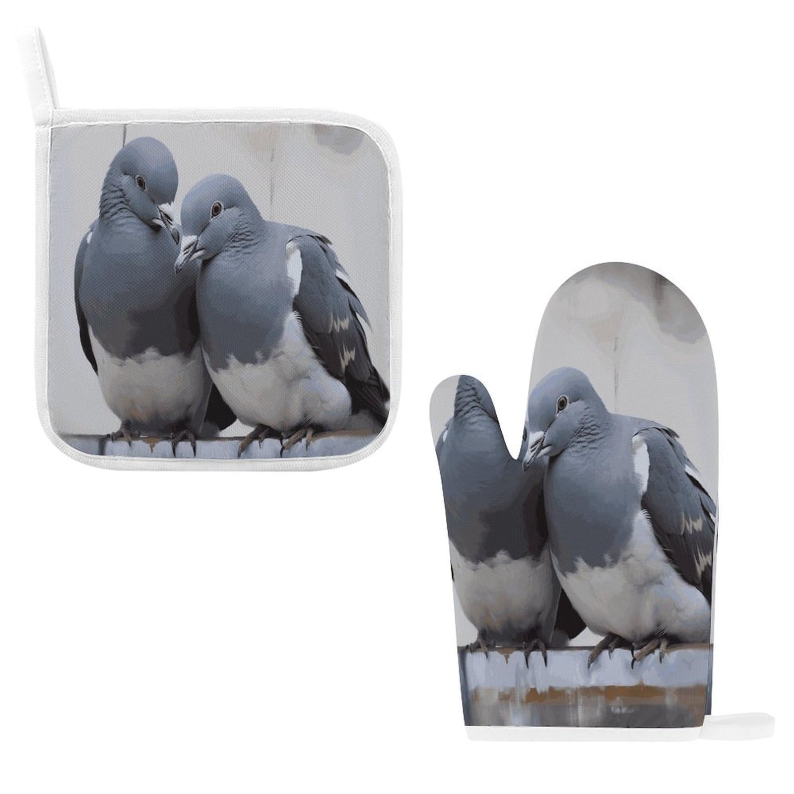 Fodpand Style Doves Oven Mitts And Pot Holders Sets