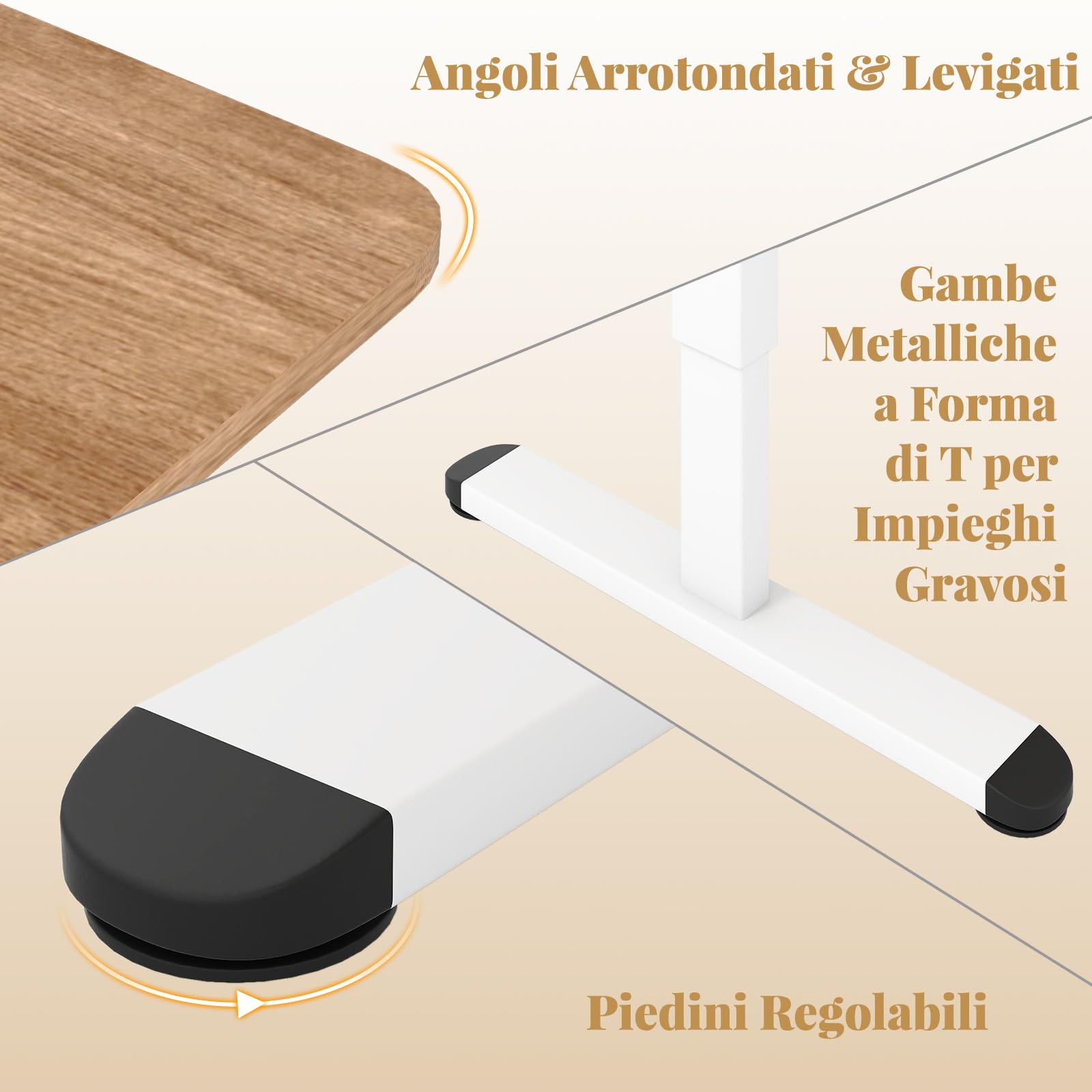 COSTWAY Scrivania Elettrica Regolabile in Altezza 140 x 70 cm, Scrivania per Computer con Memoria delle Altezze, Foro per Cavi, Design Anti-Collisione, Ideale per Ufficio e Casa (Legno Chiaro)