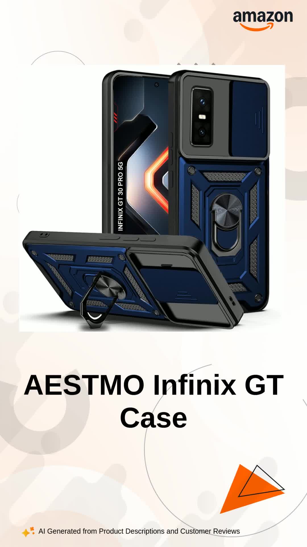AESTMO Tough Armor Infinix GT 30 Pro 5G Bumper Back Case Cover
