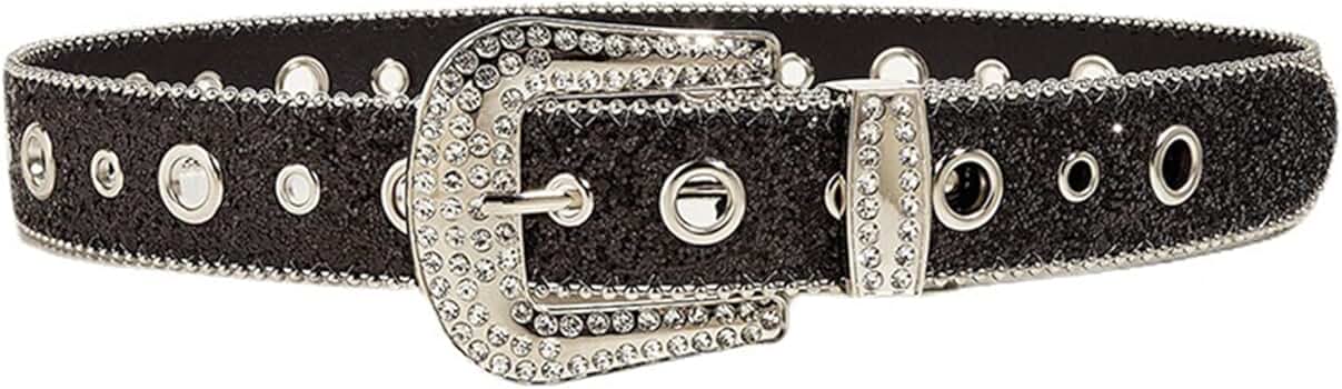 Amazon | Fliegiyi ラインストーンベルトレディース ジーンズベルト