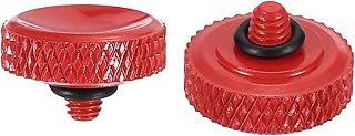 PATIKIL Camera Shutter Button, 2 Pack Soft Shutter Release Button Pure Copper Camera Button Carved Suitable for DSLR/SLR Camera, Red