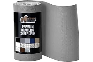 Gorilla Grip Drawer and Shelf Liner- Gray 12x10
