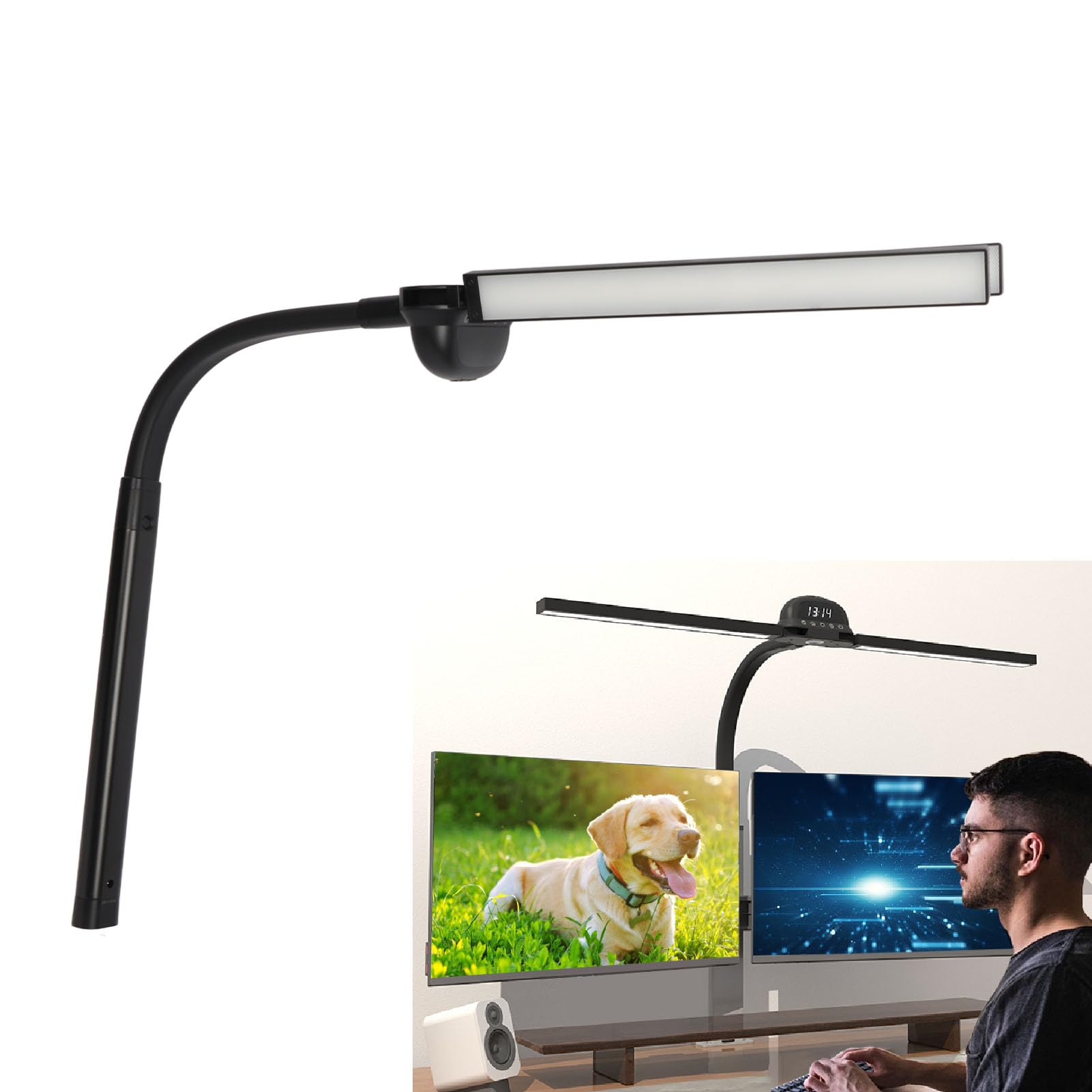 Lampa Biurkowa LED, Bezstopniowa, ściemnialna Lampa Biurkowa do Nauki w Domu (Generic3nfkqp9wtb-11)