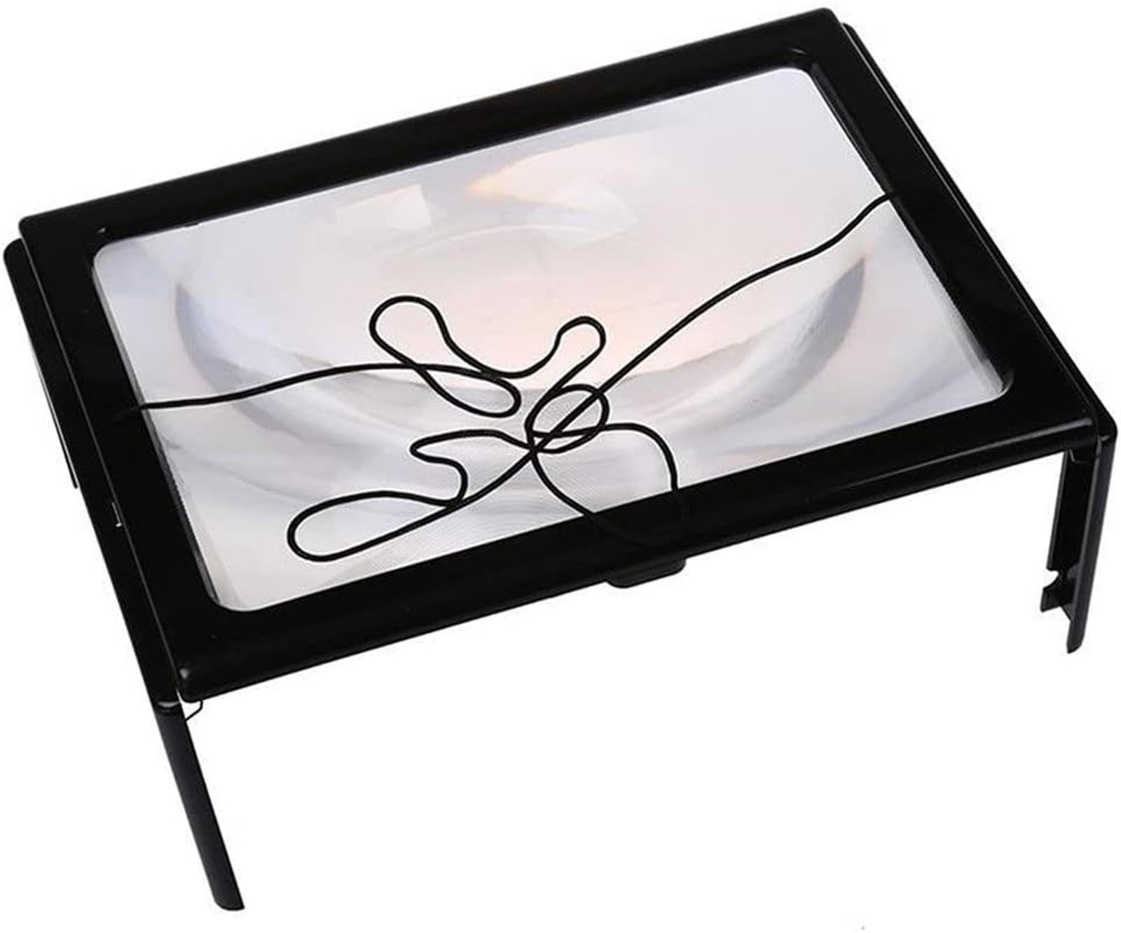 Lente d'ingrandimento 3X a pagina intera Lente d'ingrandimento ottica pieghevole A4 Lente d'ingrandimento da scrivania for cucire e lavorare a maglia