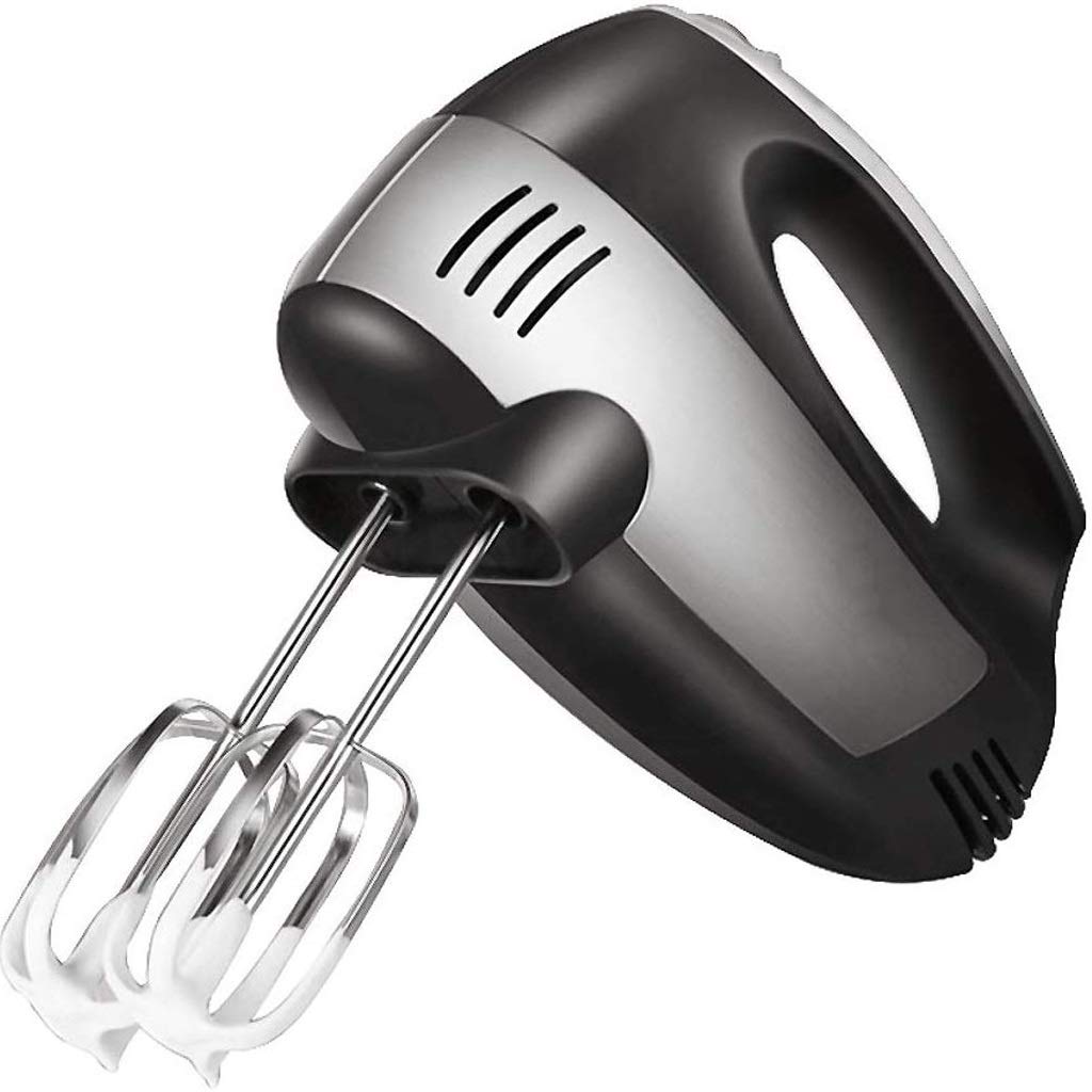 Black Whisk Hand Mixer Electric 5 Speed Mode Hand Held Mixer 350W Stainless Steel Beaters