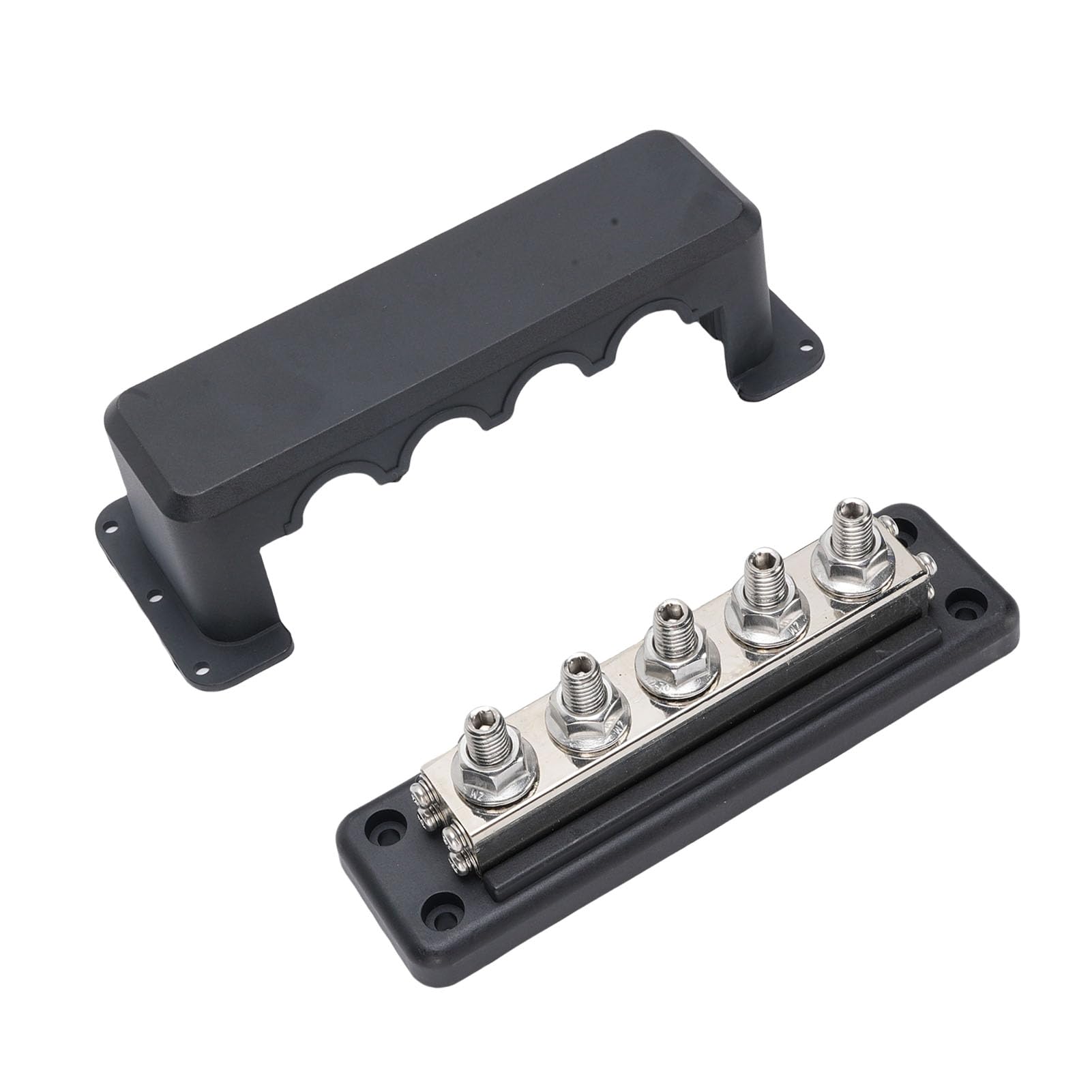 Generic Bornier de Distribution D'énergie 600A avec Stockage de Câblage organisé pour Bateau RV Automobile (Black)
