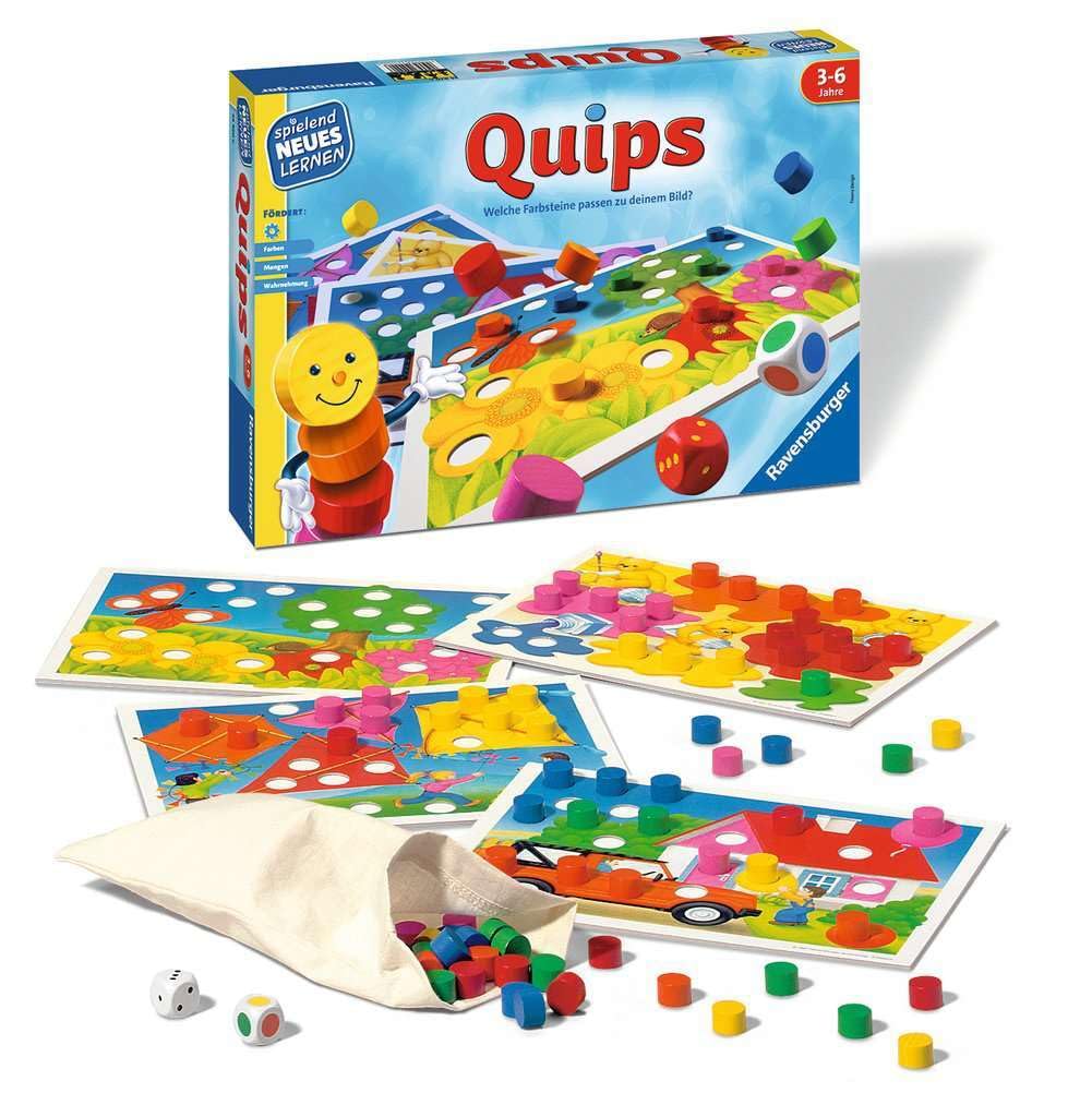 Ravensburger 24920 - Quips - Play and Learn pour Les Enfants, Jeu éducatif pour Enfants de 3 à 6 Ans, Nouvel Apprentissage ludique pour 2 à 4 Joueurs