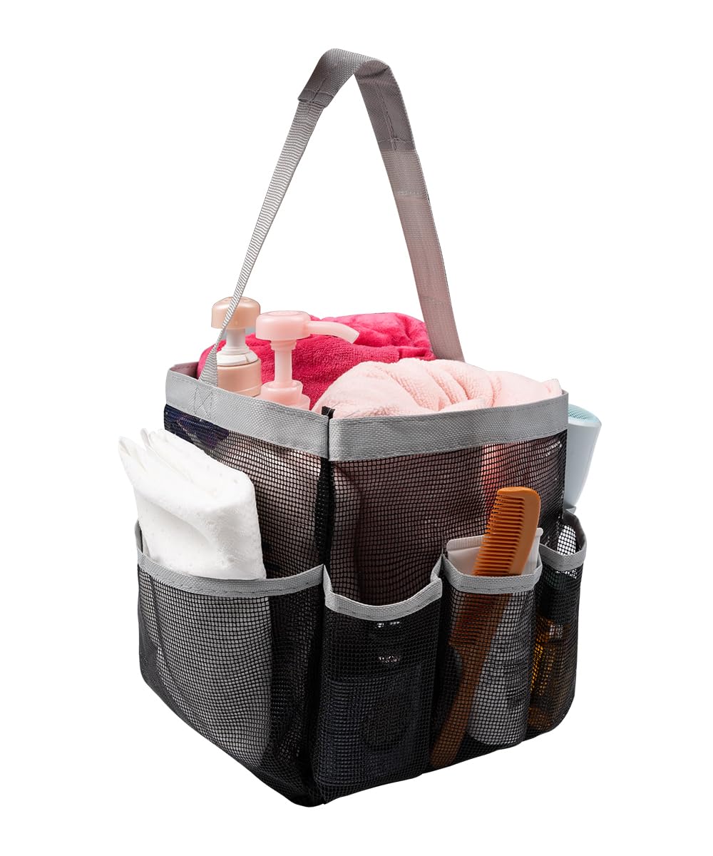 FADTOP Mesh Shower Caddy Bathroom Portable College Dorm Essentials for Girls Guys Shower Tote Beach Camp Travel Hanging