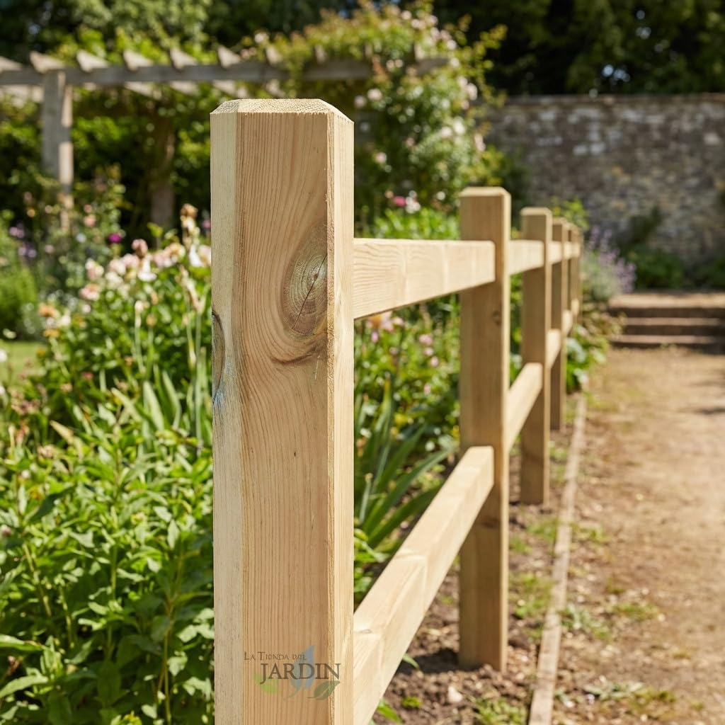 Suinga Pack 5 Postes de Madera cuadrados 80x9x9 cm | Tutores sin Punta de madera de pino | Postes para Vallas y Jardín