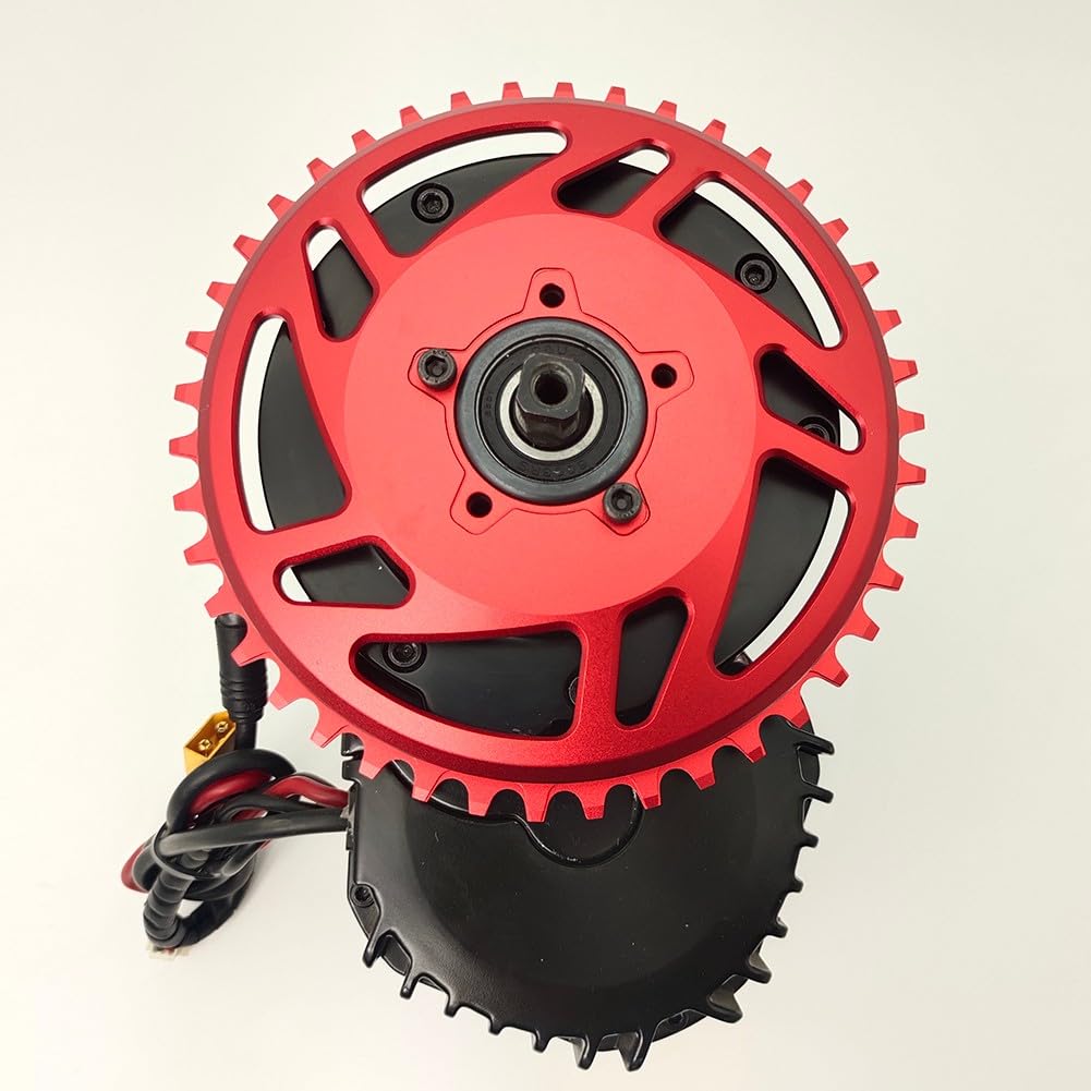 42T Kettenblatt-Offset-Korrektur für Bafang E-for Fahrrad, Aluminiumlegierung Ritzel mit präziser Passform, Rot