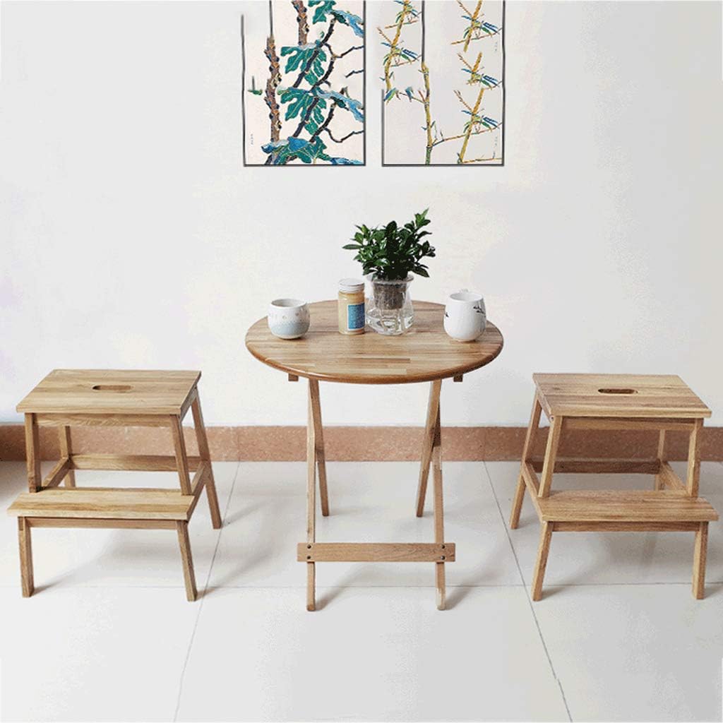Portable Shoe Bench Household Two Stage Step Ladder Stool Multifunction Flower Rack/Storage Shelf Stairs Chair Easy to Store 42x34x46.5cm