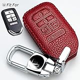 BBBB Car Key Cover Suit for Honda Leather Cover Key Fob Case Protector Jacket Remote Holder Suit for...