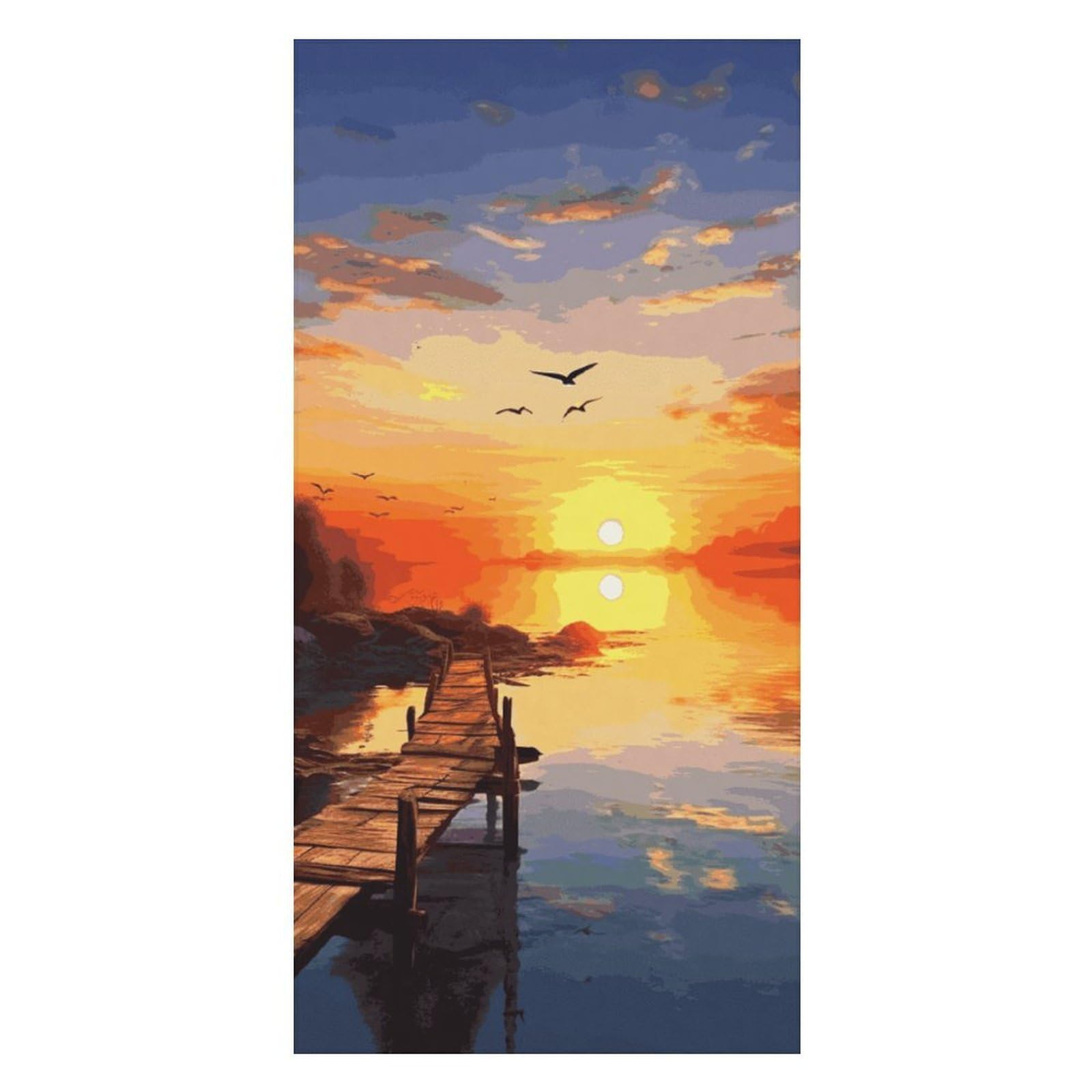 Sunset Scenery Beach Towel Extremely Soft Oversized Towels Lightweight Sports Absorbent Bath Towel Suitable 160"x80" for Swimming Camping Beach