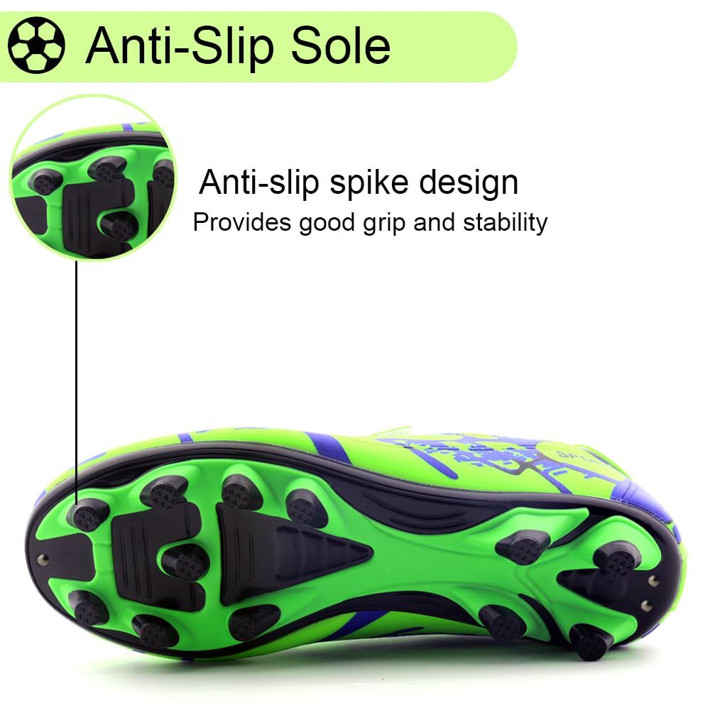 Zapatos de Fútbol Niño Botas de Fútbol Zapatillas de Entrenamiento Tacos de Fútbol Deportivas para Exteriores Antideslizante Unisex 28-37 EU