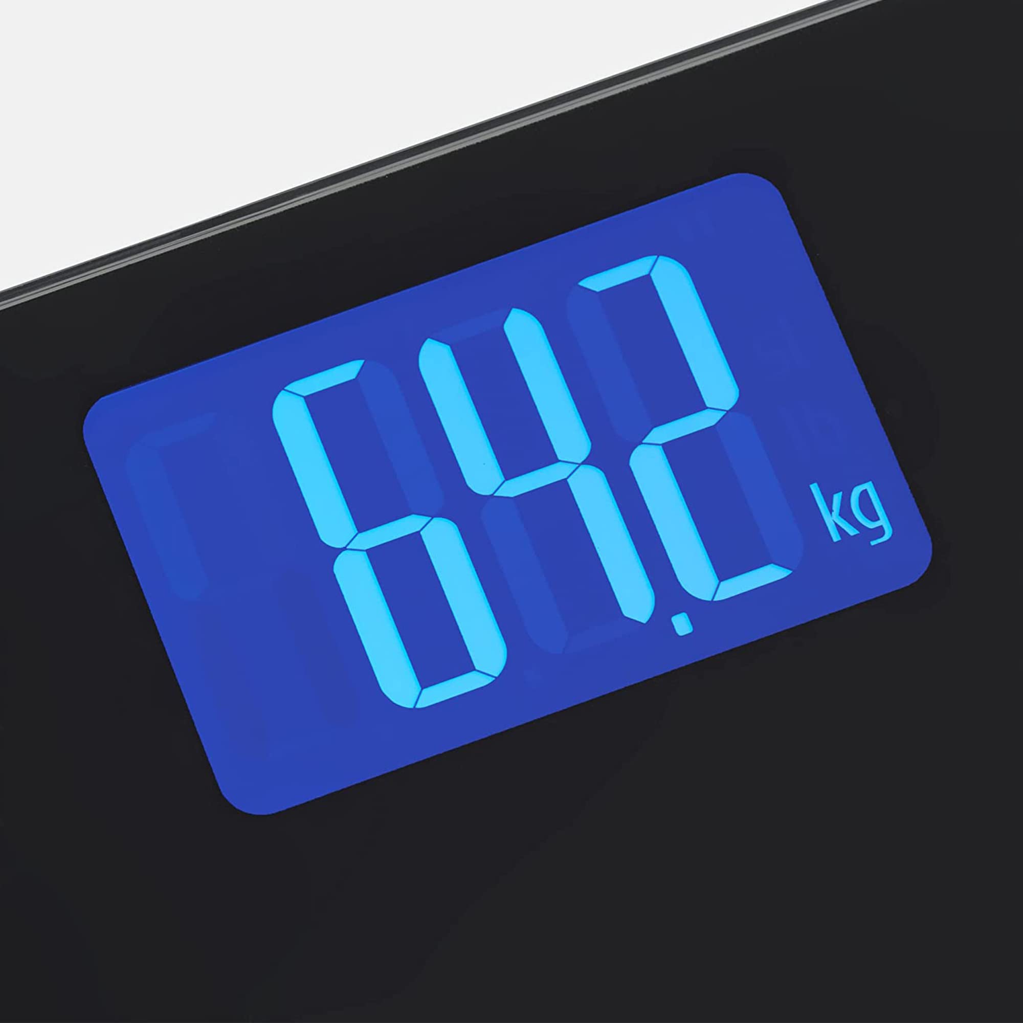 Tanita HD-366 Báscula digital de baño – Báscula de vidrio para peso corporal con pantalla grande retroiluminada, capacidad de 200 kg, báscula corporal moderna, báscula de peso precisa, negra