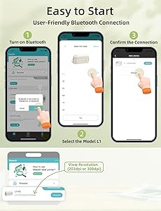 Makeid L1 Label Maker Machine with Tape - Portable & Rechargeable Label Makers Compatible with 9 12 16mm Waterproof Tape - Mini Bluetooth Labeler for Organizing Office Home School (Green Tape)