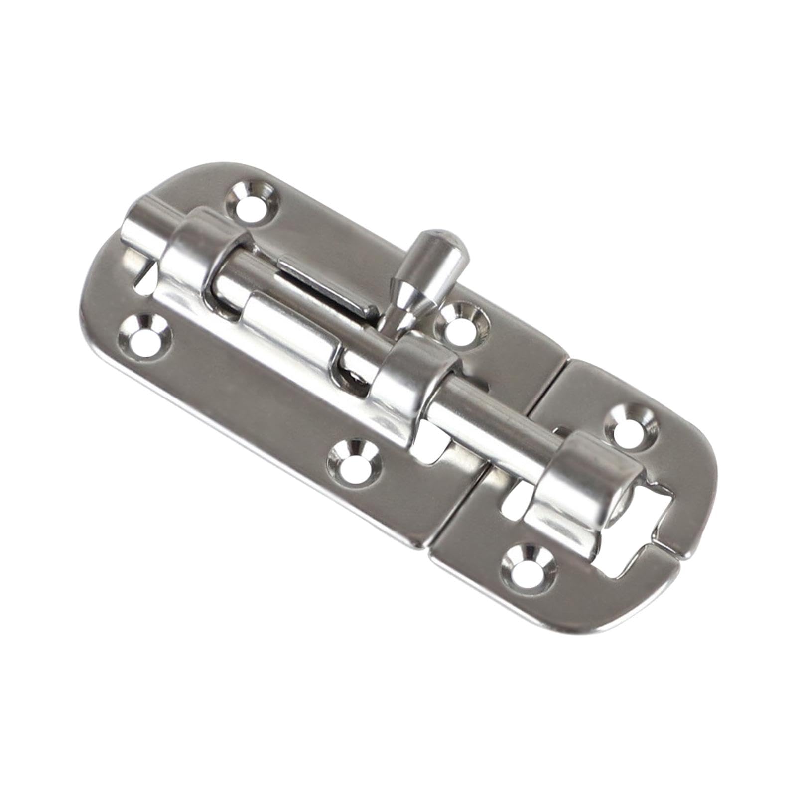 5xLoquet de Porte de Bateau, Verrou Coulissant de Sécurité, Protection avec 6 Vis, Verrou de Barillet Coulissant Antirouille pour Usage Marin