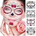 Tatuaje temporal de la cara Diseño de rosa, 4 piezas Regalos de...