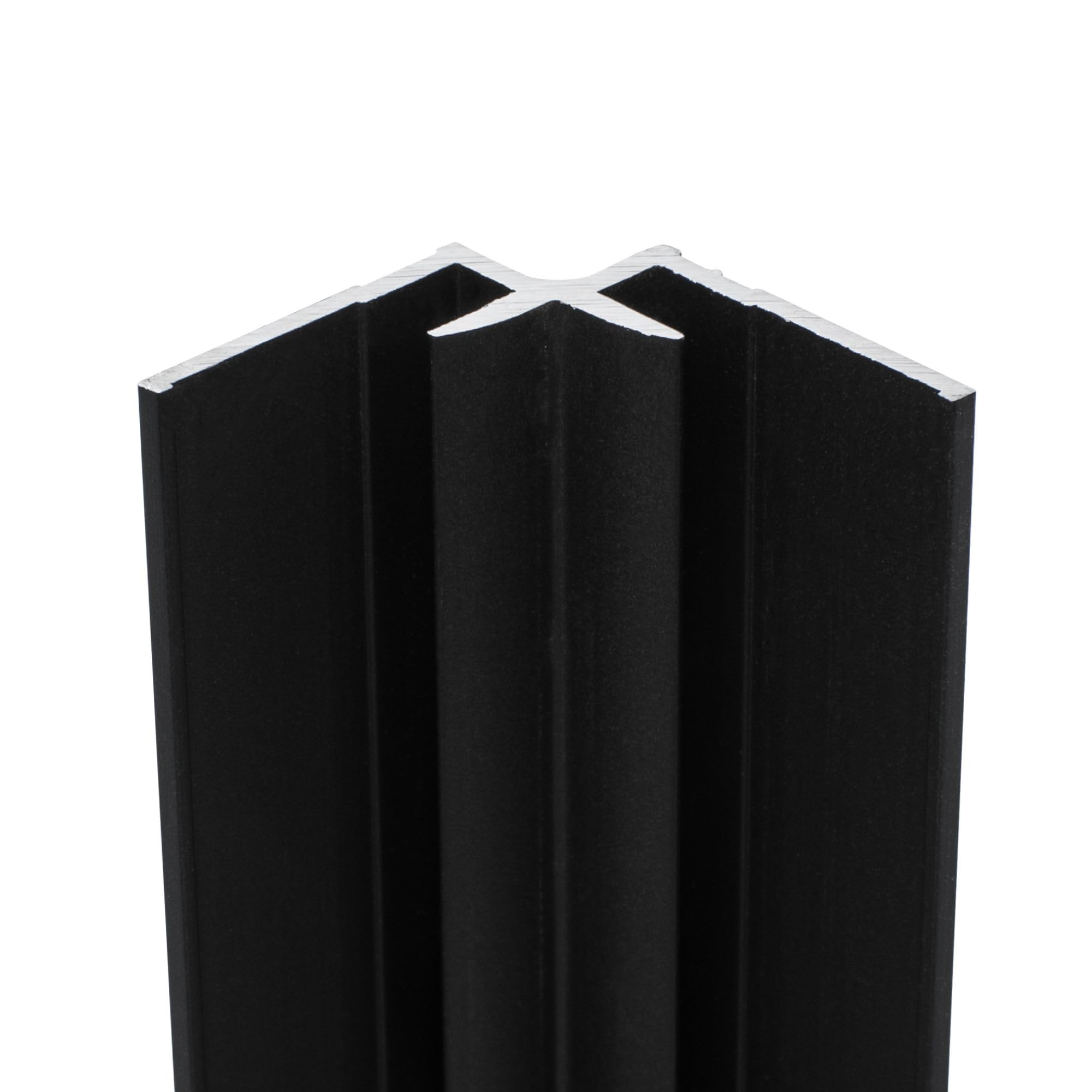 Schulte DecoDesign Profil Eckverbinder in Ecke, 255 cm, Mattschwarz, Verbindungsprofil für Duschrückwände und Wandverkleidung bis 3 mm, D1901325 68