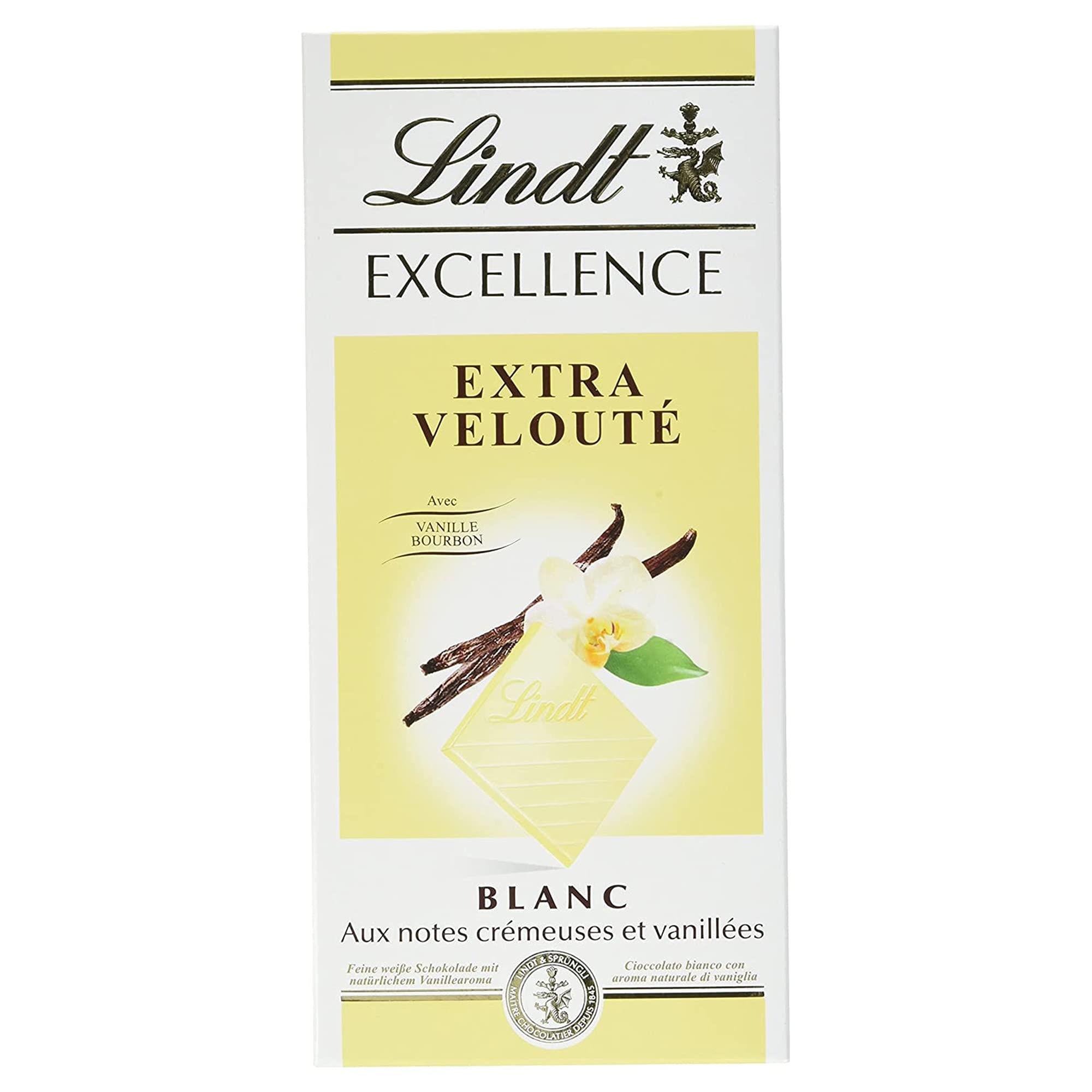 Lindt Excellence Madagascan Vanilla White Chocolate, 100 g
