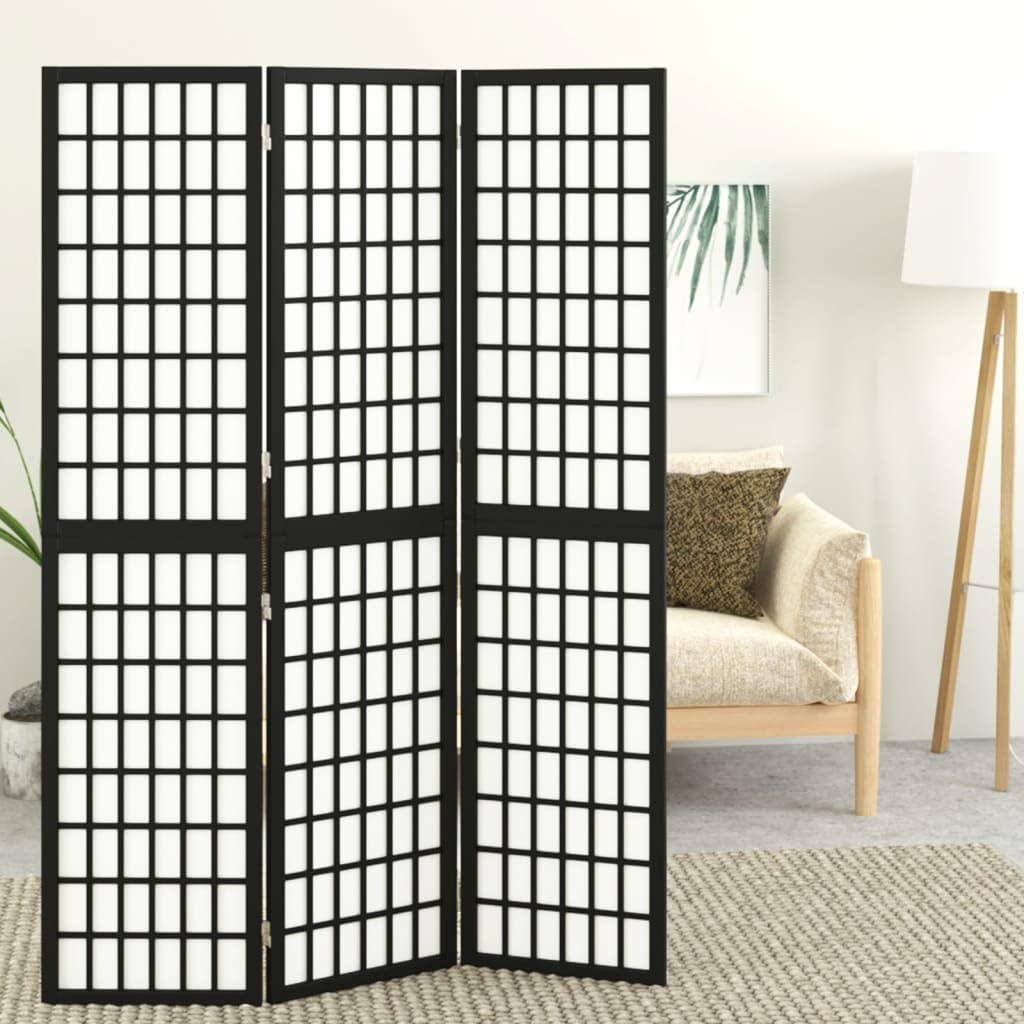Paravent japonais pliable design Shoji avec papier de riz translucide comme séparateur de pièce pliable de style japonais en bois de sapin massif