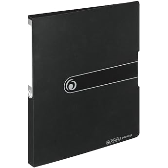 Herlitz 11205713 Ring Binder A4 Polypropylene 2-Ring Combination Mechanism 2.7 cm Spine 16 mm Filling Height Opaque Black 16 mm