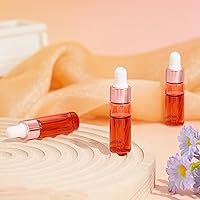 Vista 51 de 100 mini botellas de vidrio con gotero de aceite a granel, botellas vacías pequeñas esenciales transparentes, recipientes de muestra, frascos