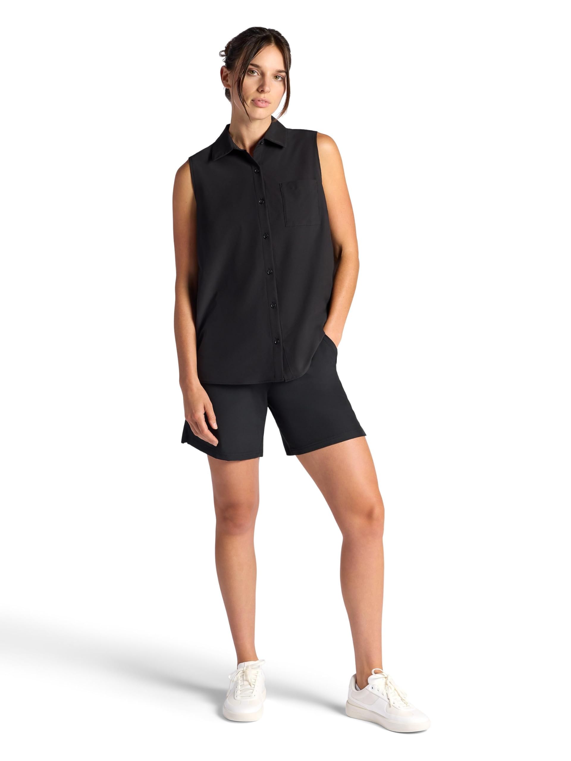 Gaiam Canotta da Donna On The Move Woven Nera (Tap Shoe), Media