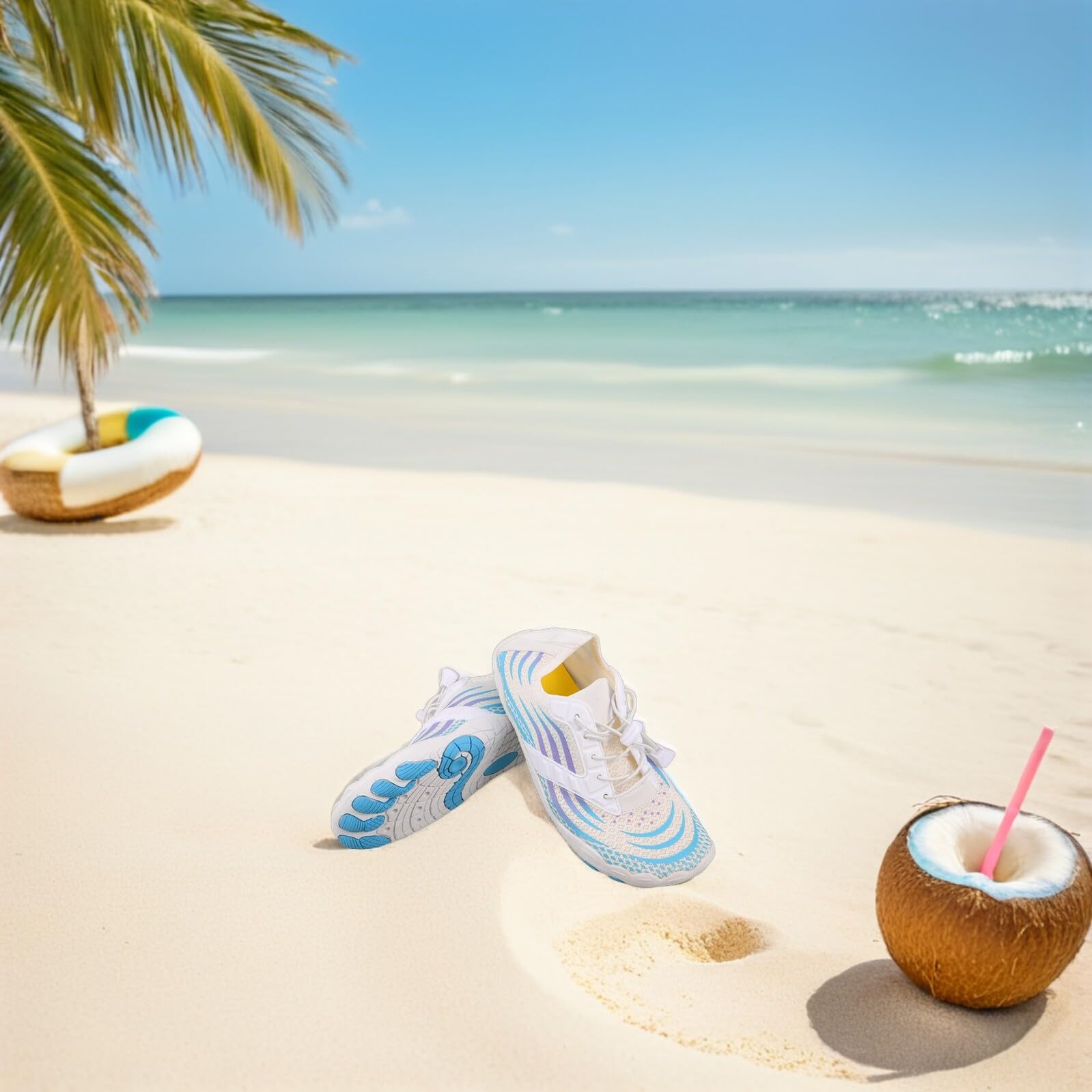 Holibanna Scarpe da Acqua Unisex Calzini da Nuoto ad Asciugatura Rapida Scarpe da Spiaggia per Piscina Trekking Fiume Escursionismo Traspiranti Antiscivolo Adatte Uomini e Donne