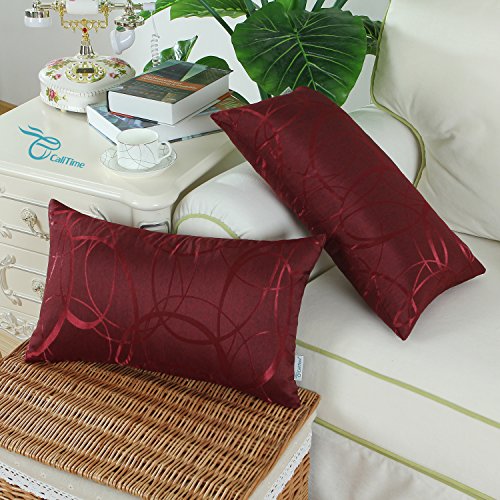 image for CaliTime Pack of 2 Cushion Covers Pillow Cases Shells for Couch Sofa H